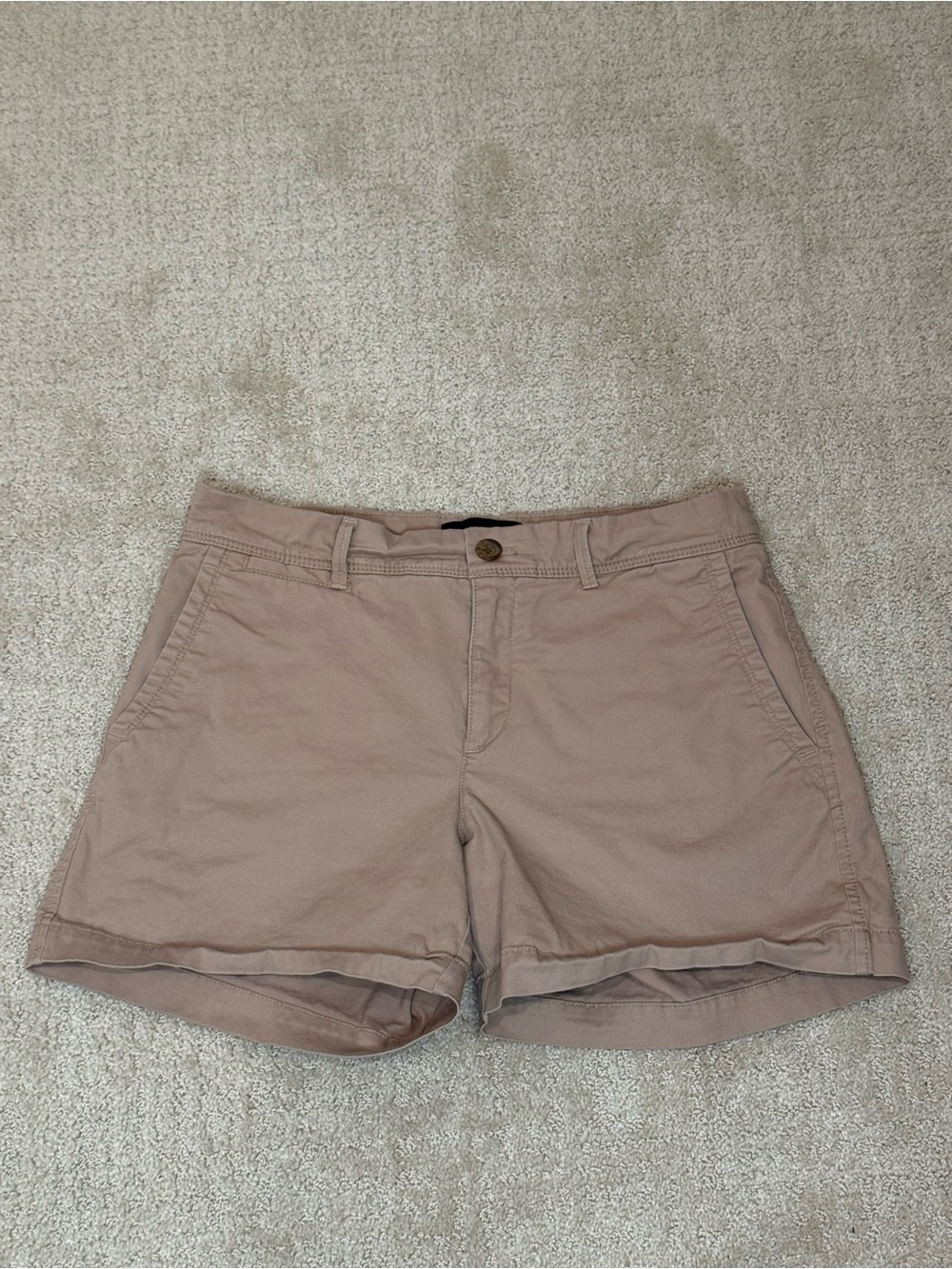 Banana Republic Khaki Chino Shorts Size 2 Cotton Stretch